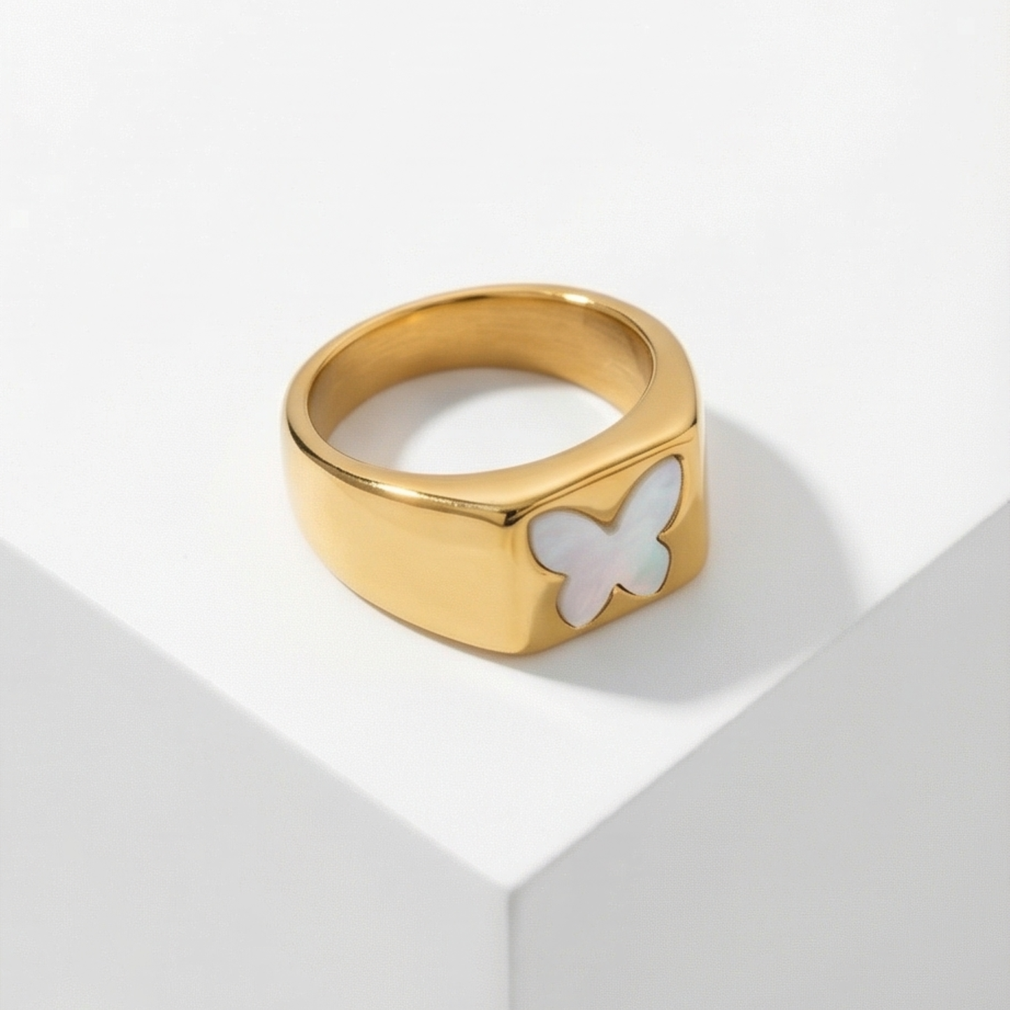 Simple-style ring,14k gold plated,stainless steel