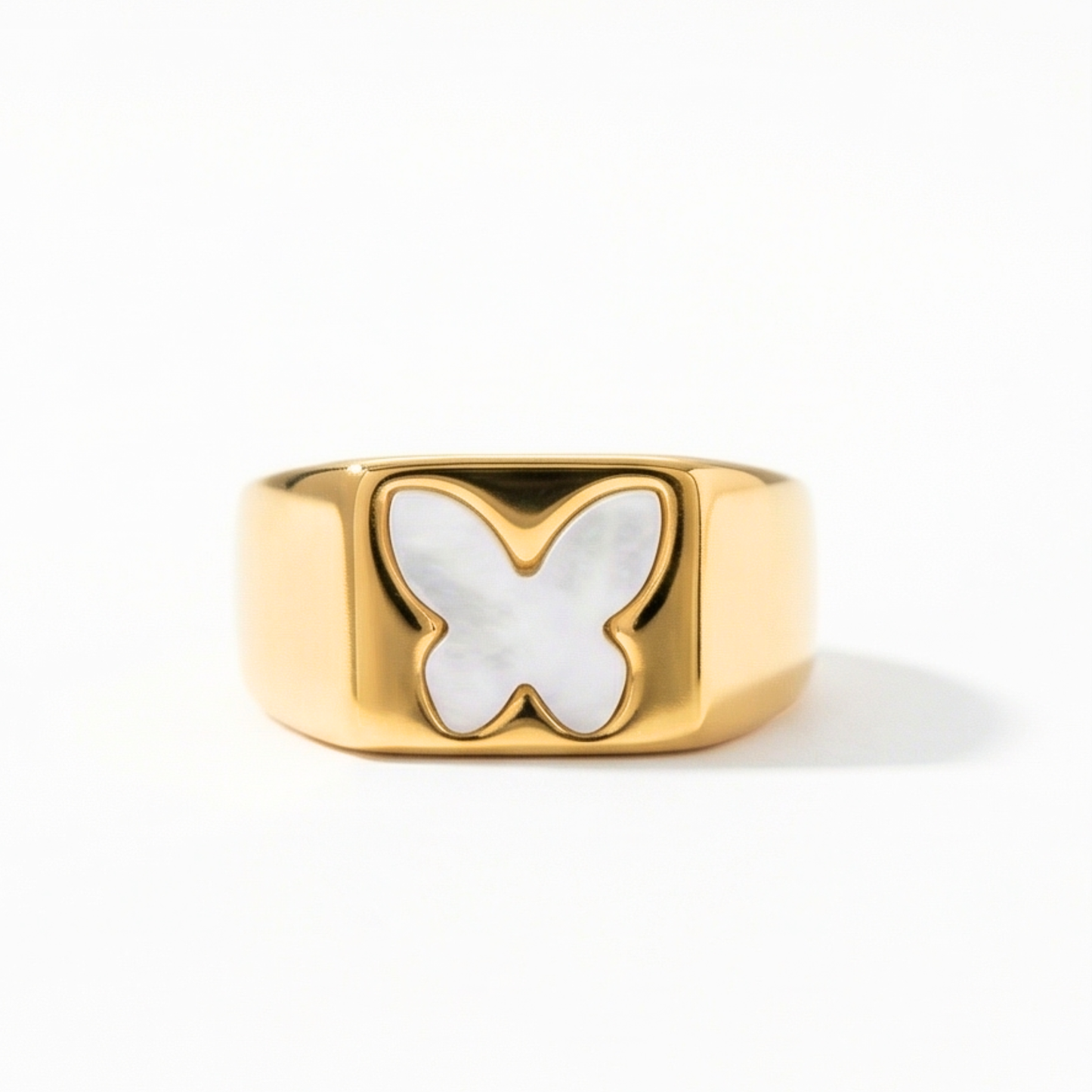 Simple-style ring,14k gold plated,stainless steel