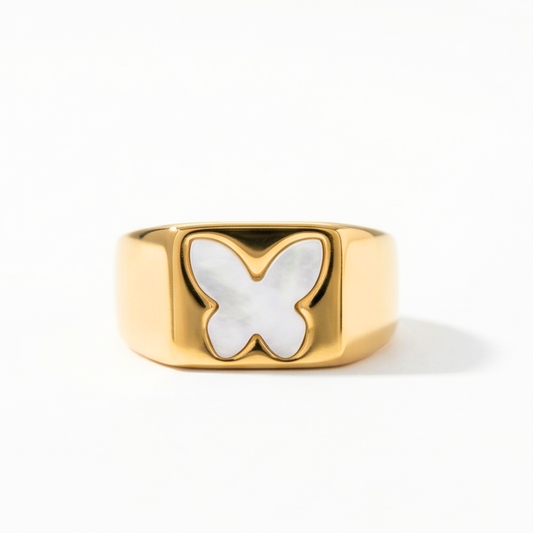 Simple-style ring,14k gold plated,stainless steel