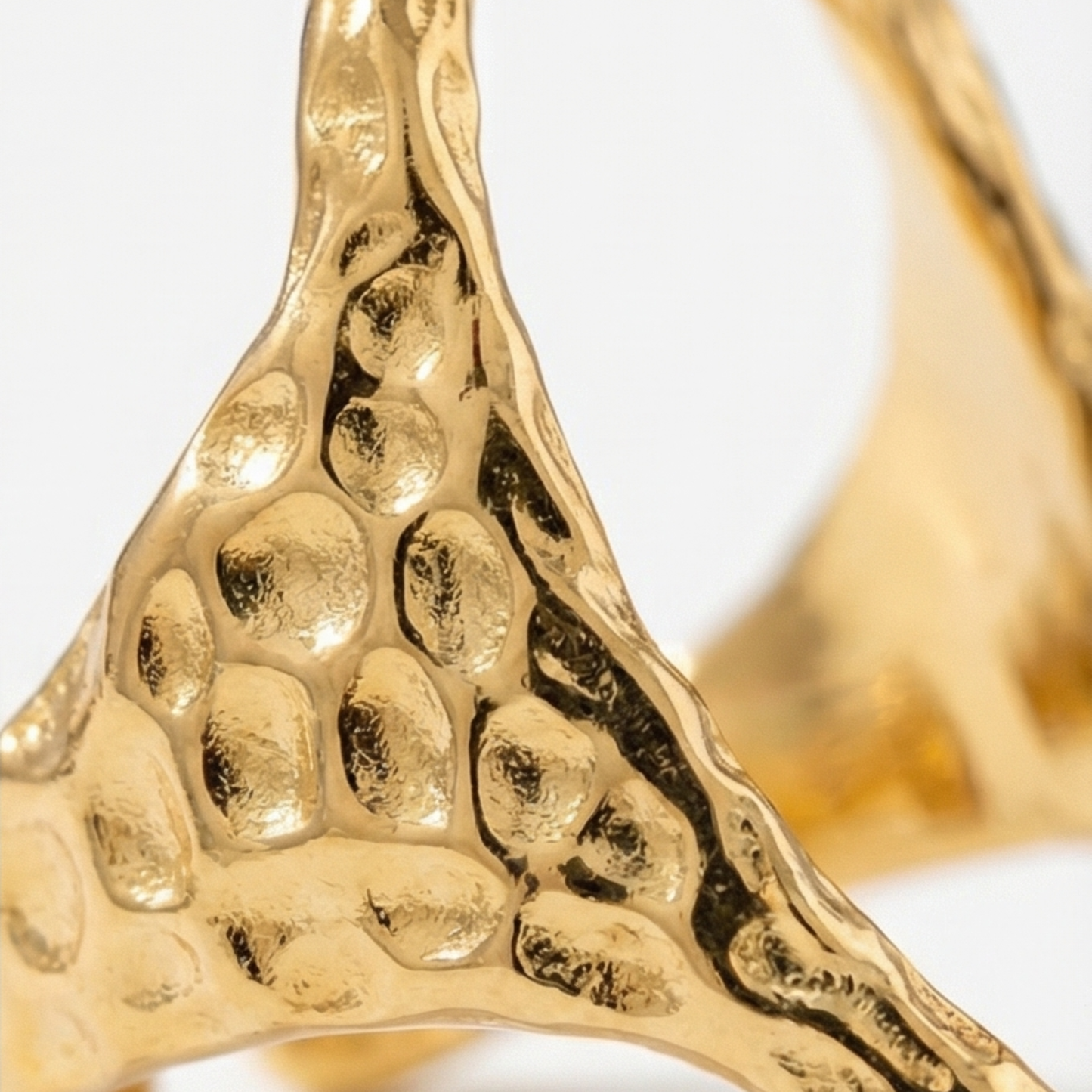 Ring gold plated, stainless steel, simple style