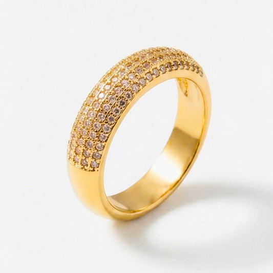 Unisex Copper- Gold plated band Ring