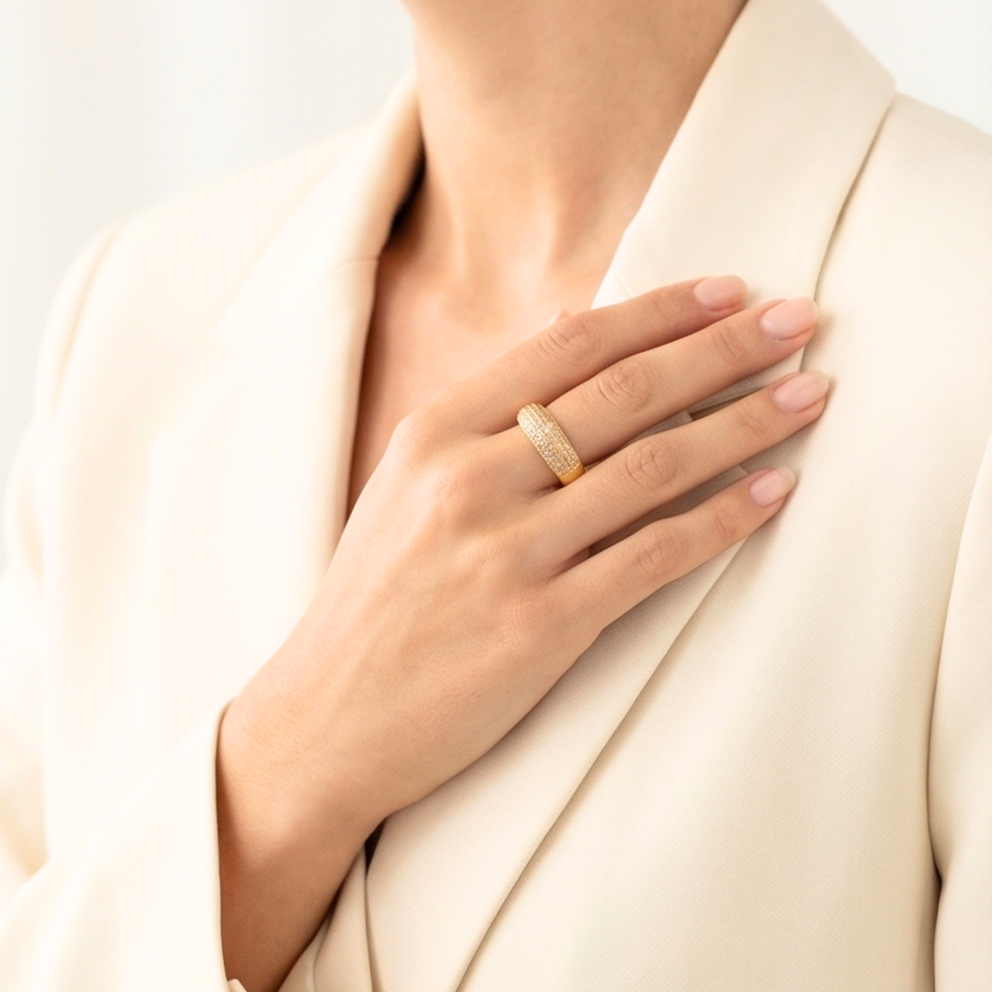 Unisex Copper- Gold plated band Ring