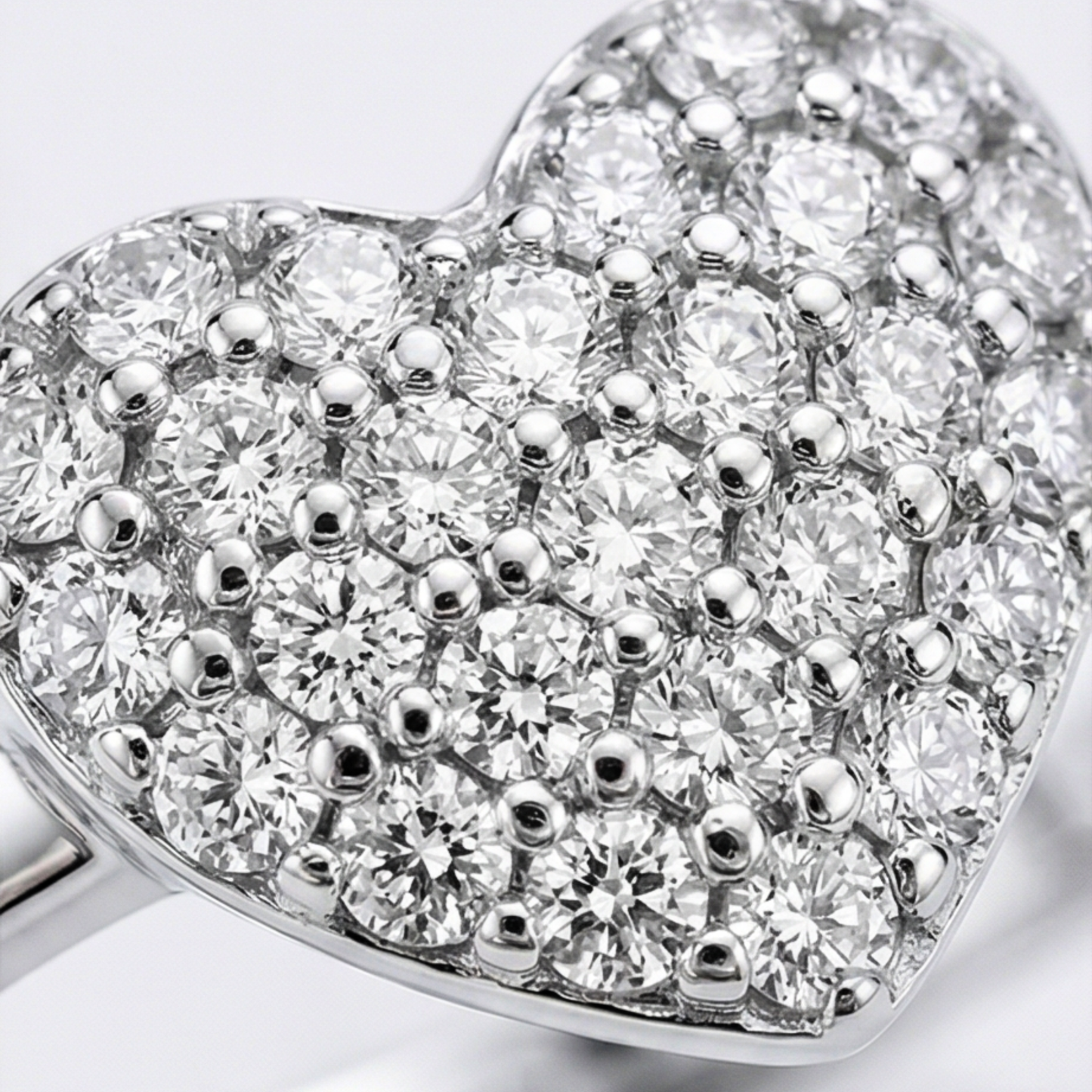 Sterling silver heart -shaped ring