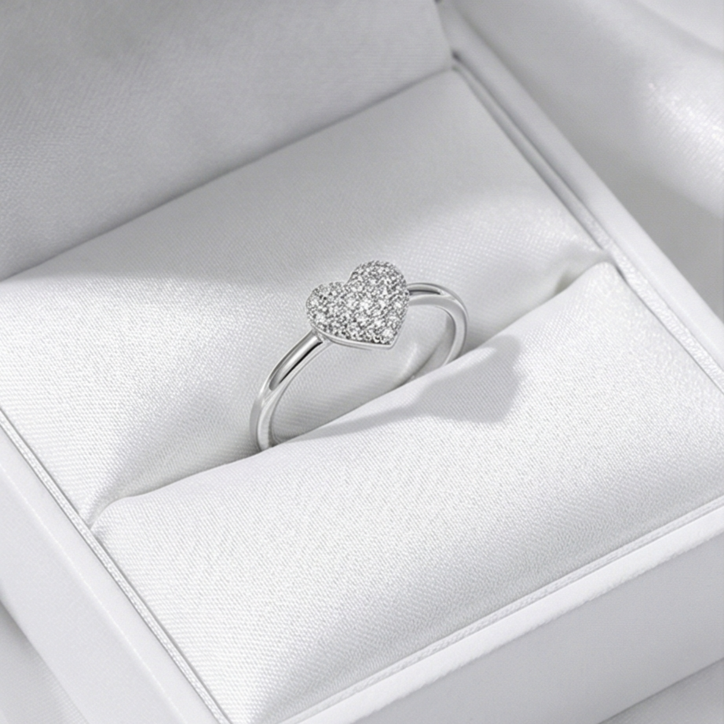 Sterling silver heart -shaped ring