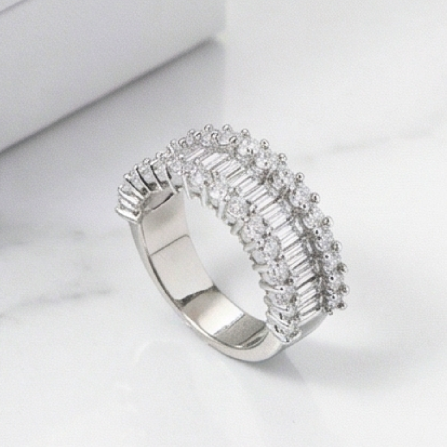 Silver-Plated Copper Band Ring