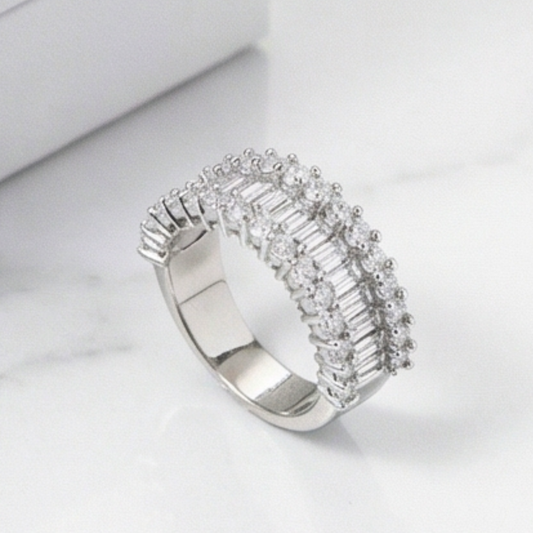 Silver-Plated Copper Band Ring