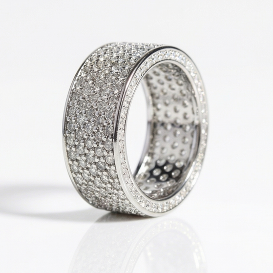 Siver plated band shape ring
