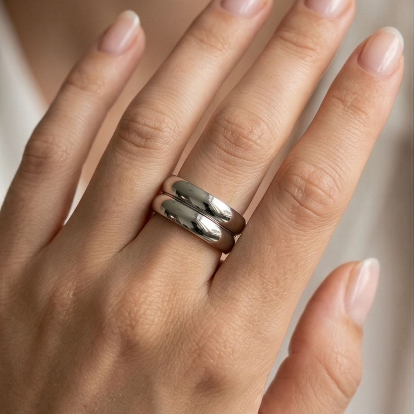 Unisex Titanium Steel Plated Rings