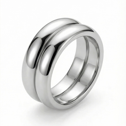 Unisex Titanium Steel Plated Rings