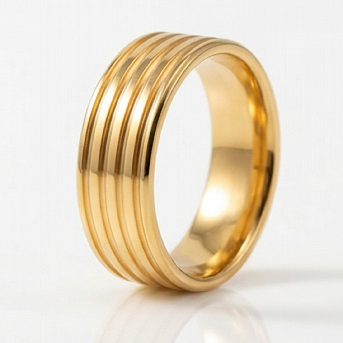 Polished Stainless Steel  Band Ring