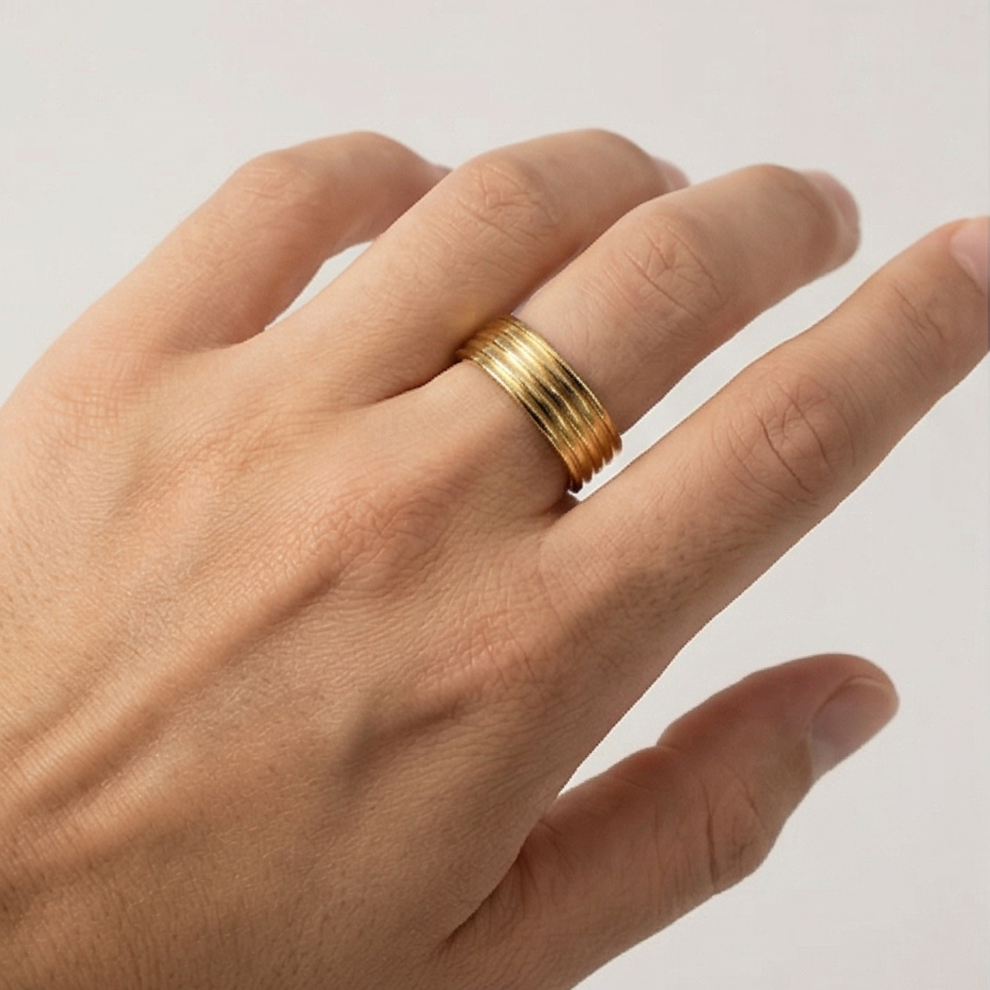 Polished Stainless Steel  Band Ring