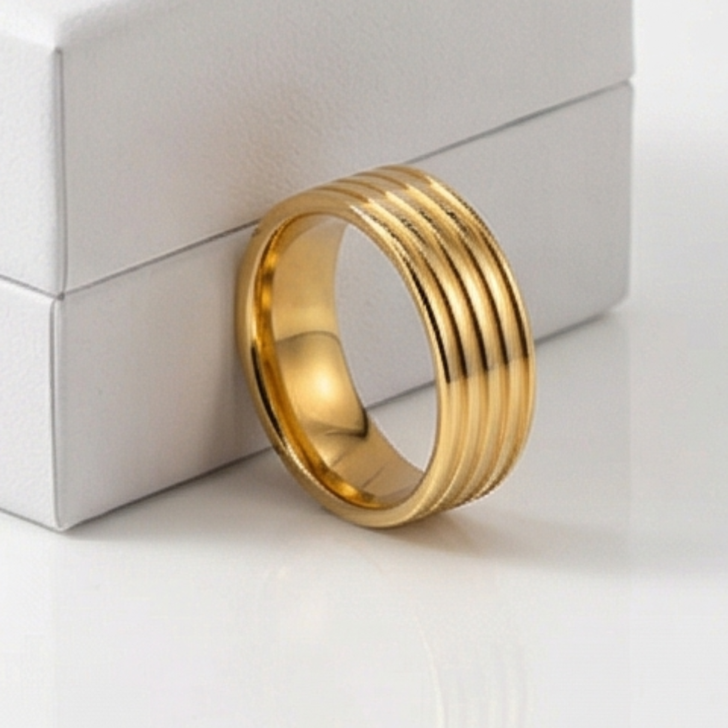 Polished Stainless Steel  Band Ring