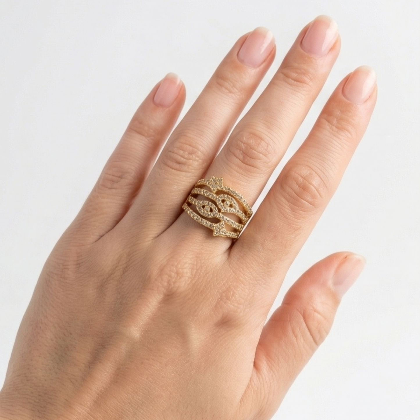 Evil Eye Collection, 18K Gold-Plated Ring