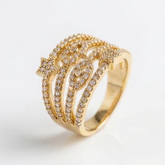 Evil Eye Collection, 18K Gold-Plated Ring
