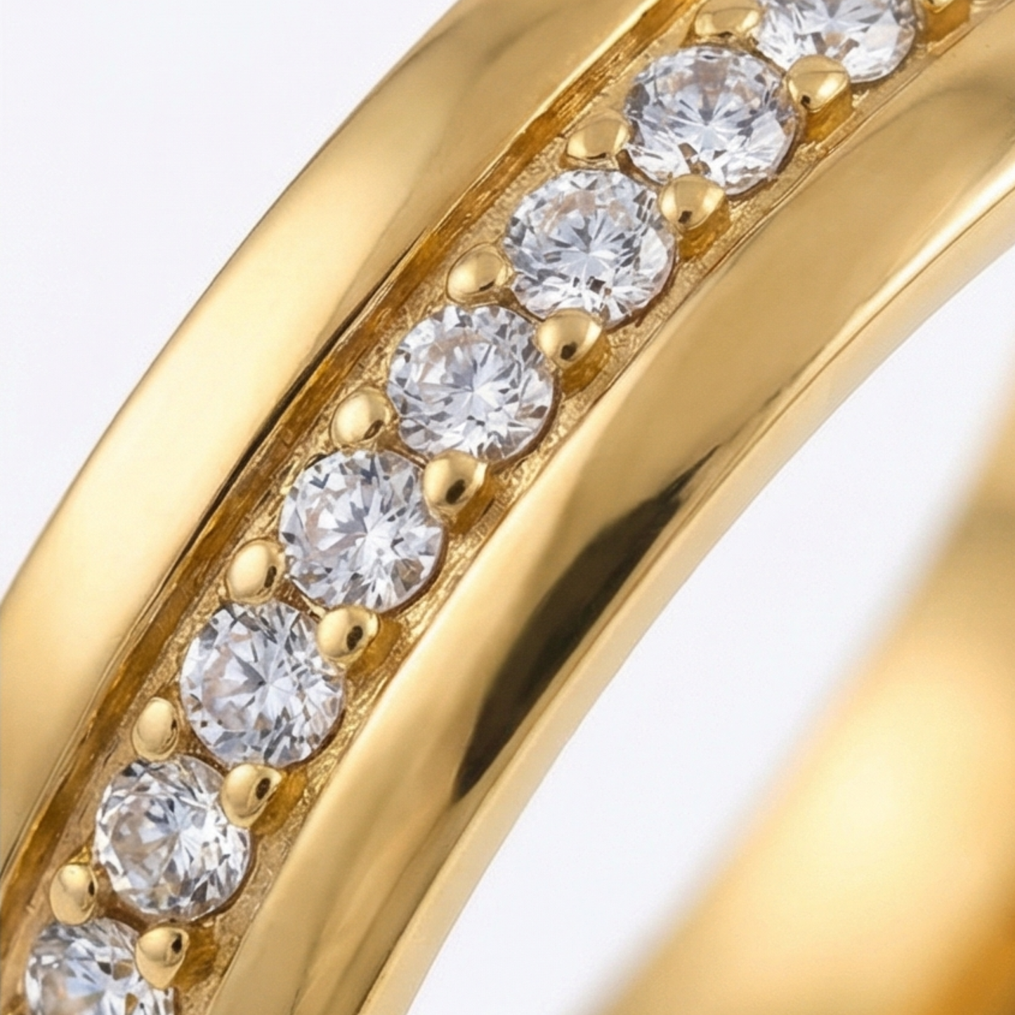 Gold-Plated Titanium Steel Band Ring