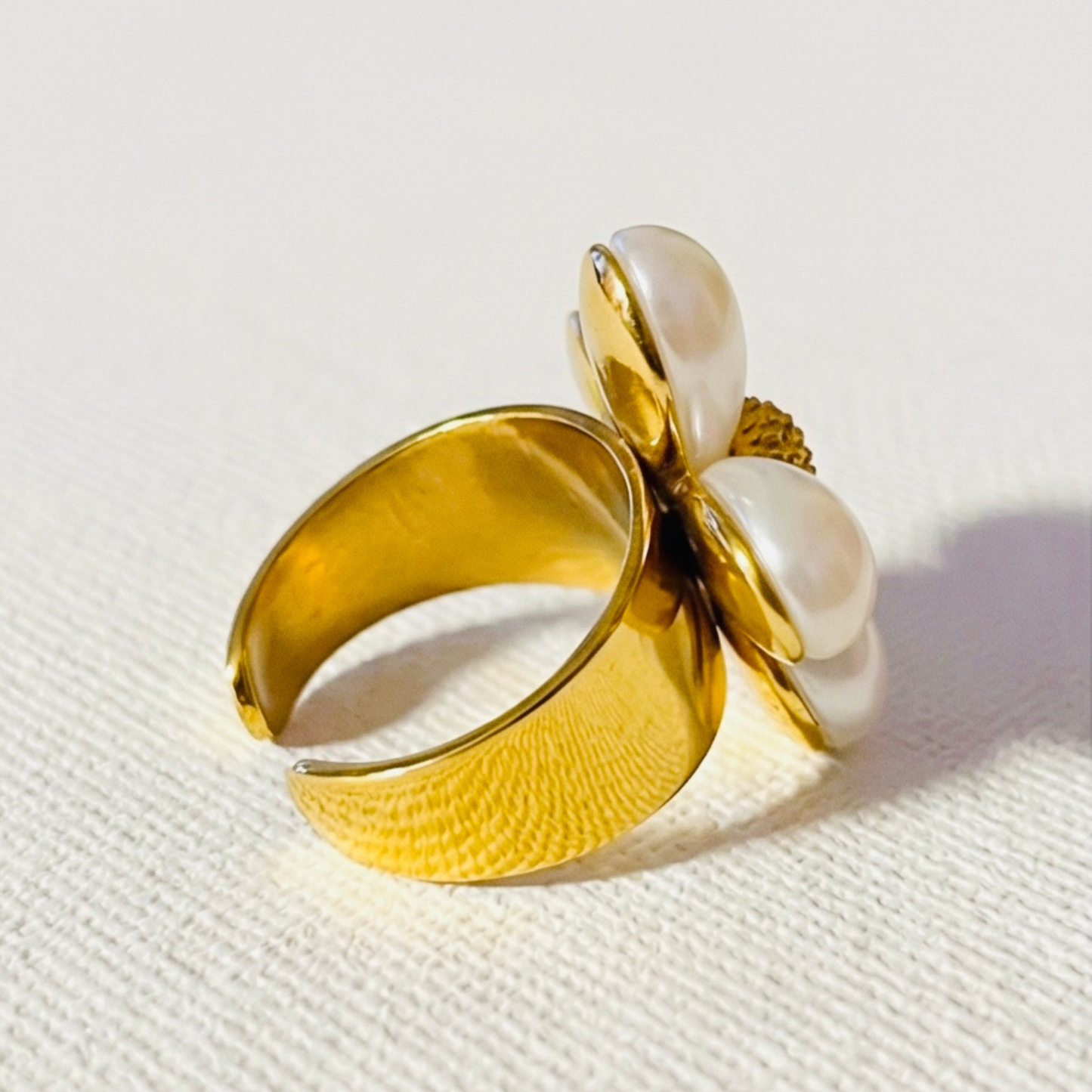 Stainless steel flower shape Ring