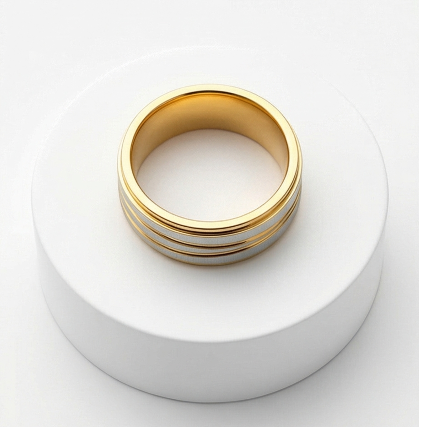 14K Gold-Plated Titanium band ring