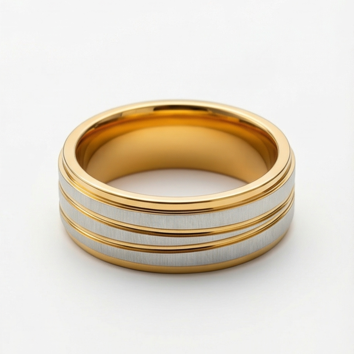 14K Gold-Plated Titanium band ring