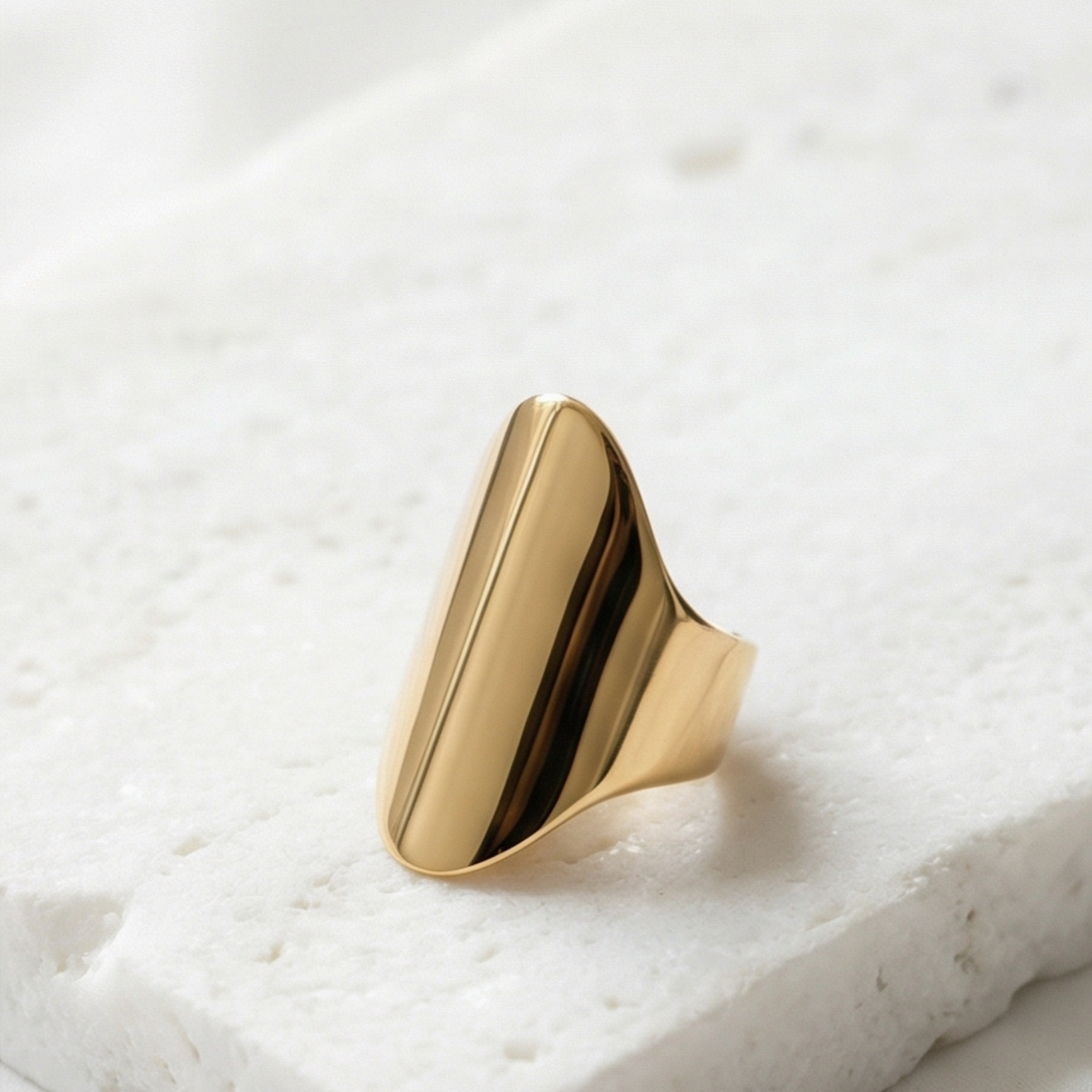 Gold plated-Stainless steel open ring