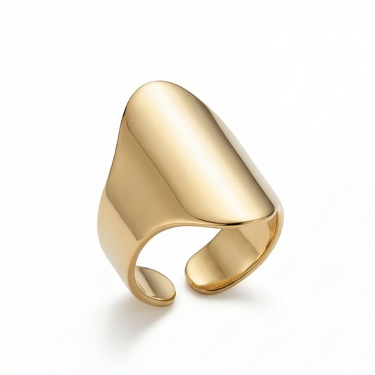 Gold plated-Stainless steel open ring