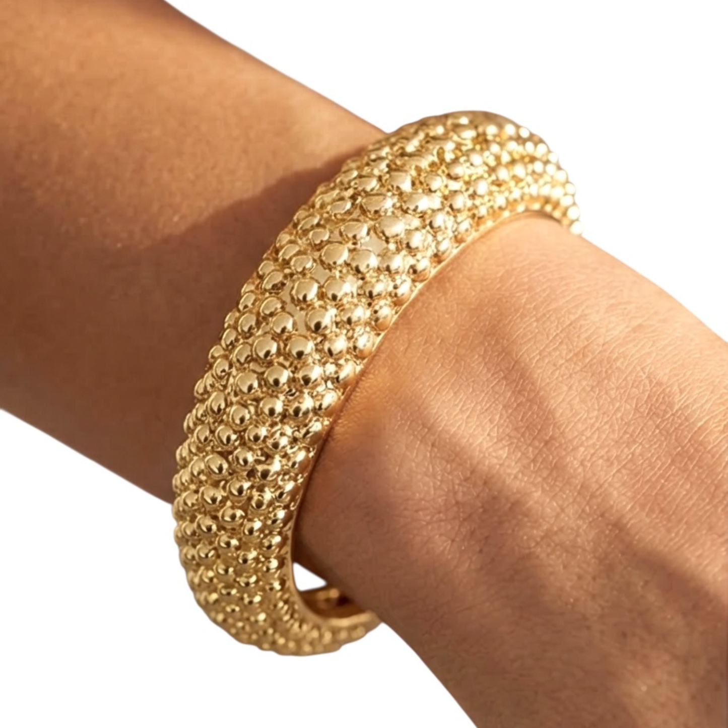 Chunky Gold-Plated Cuff Bracelet