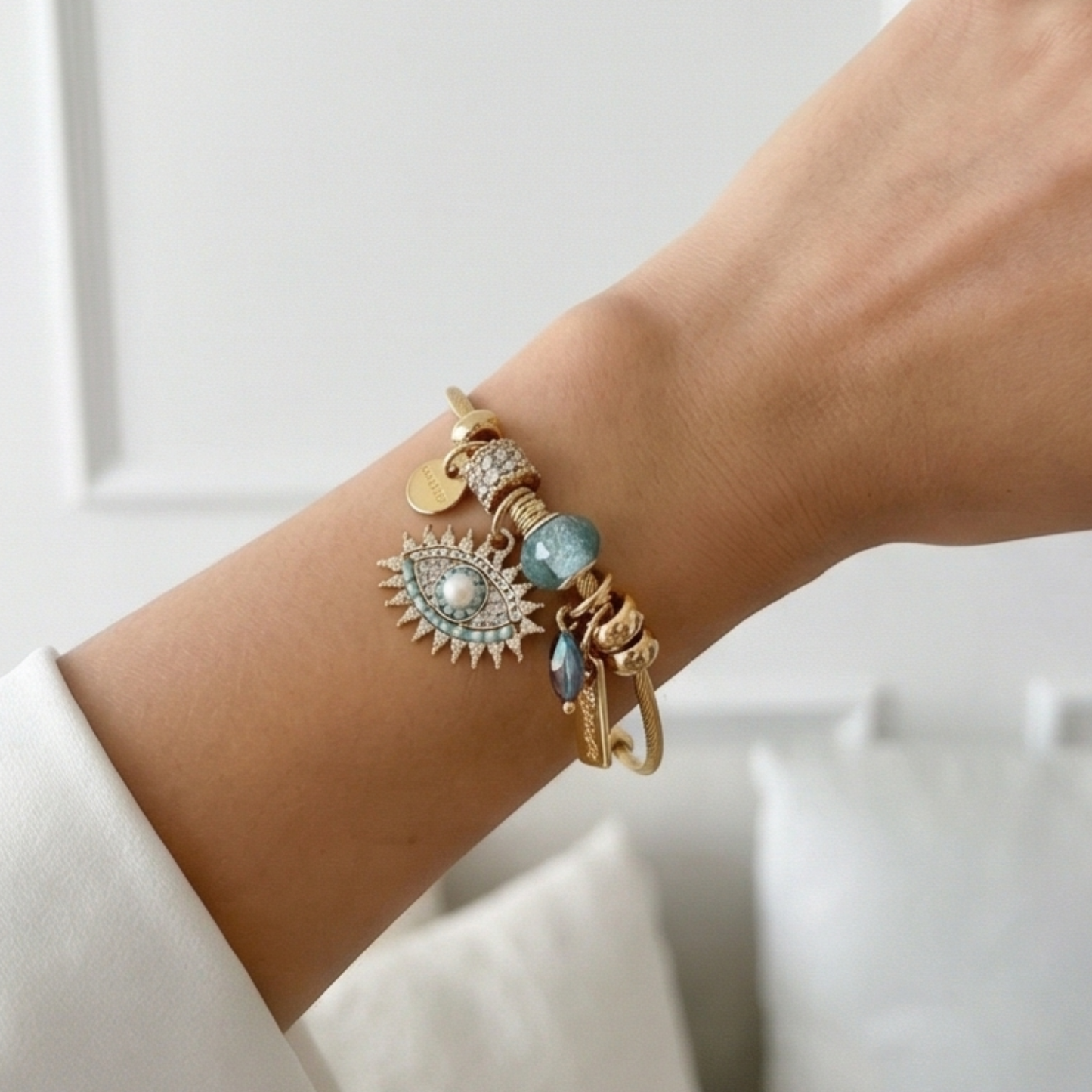 Charming Evil eye Pendant Bracelet