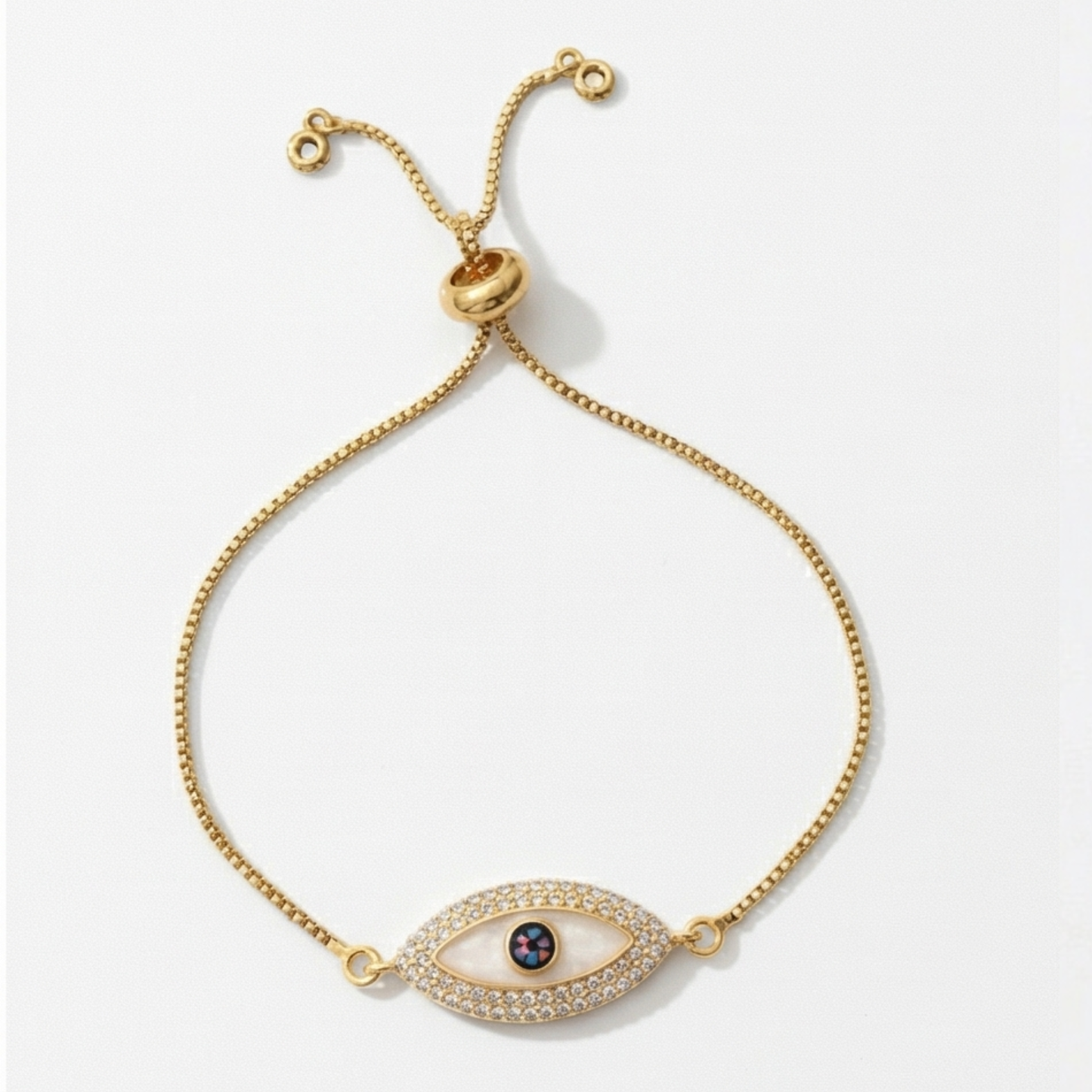 Chic Evil Eyes Zircon Charm Bracelet with Chain