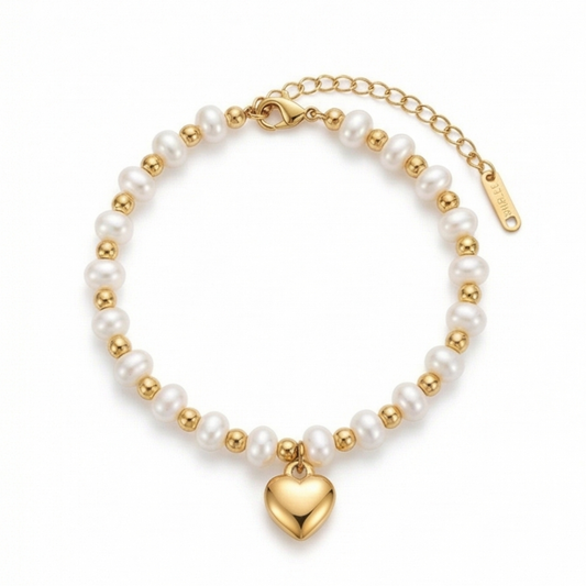 Stainless steel Heart shape pendant bracelet