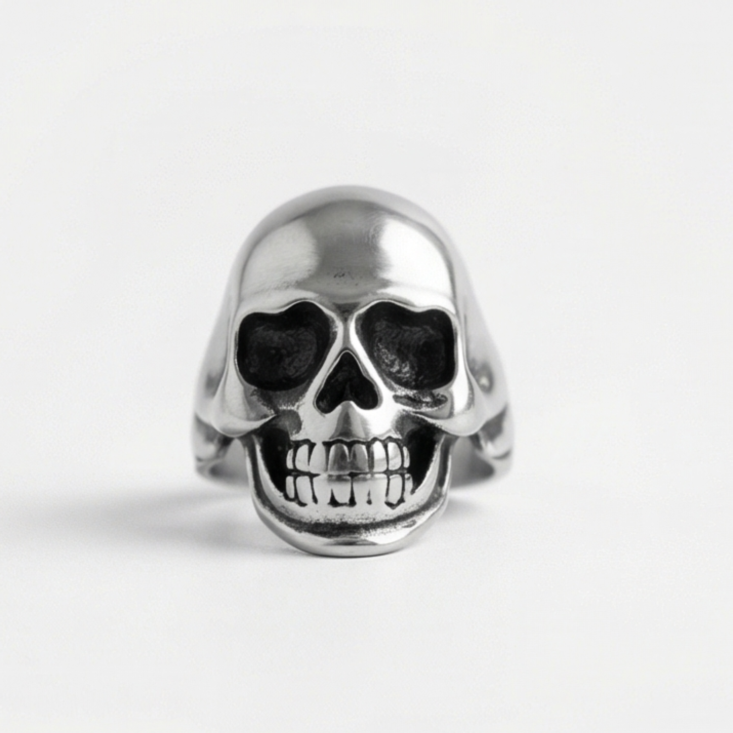 Men's stainless steel skull ring