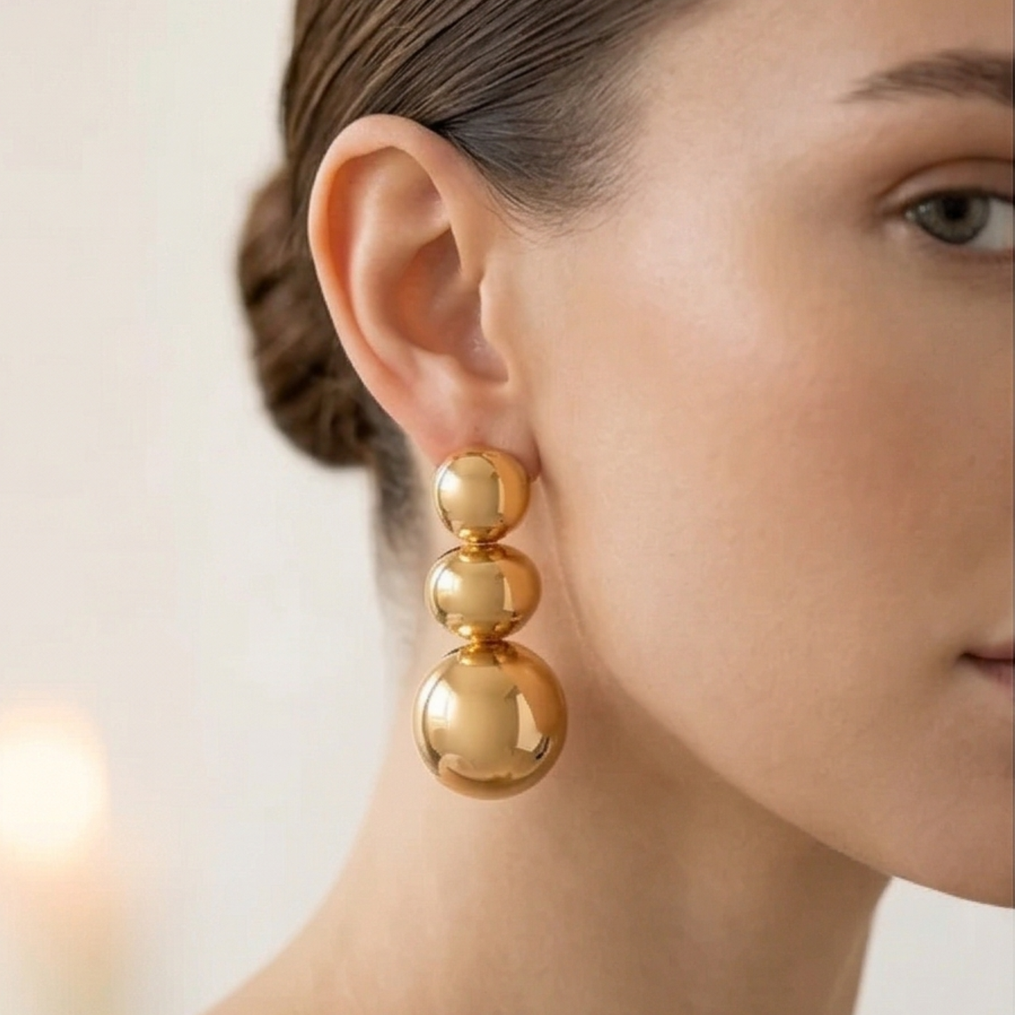 Chunky Elegant Earrings – Stainless Steel & Gold Plated