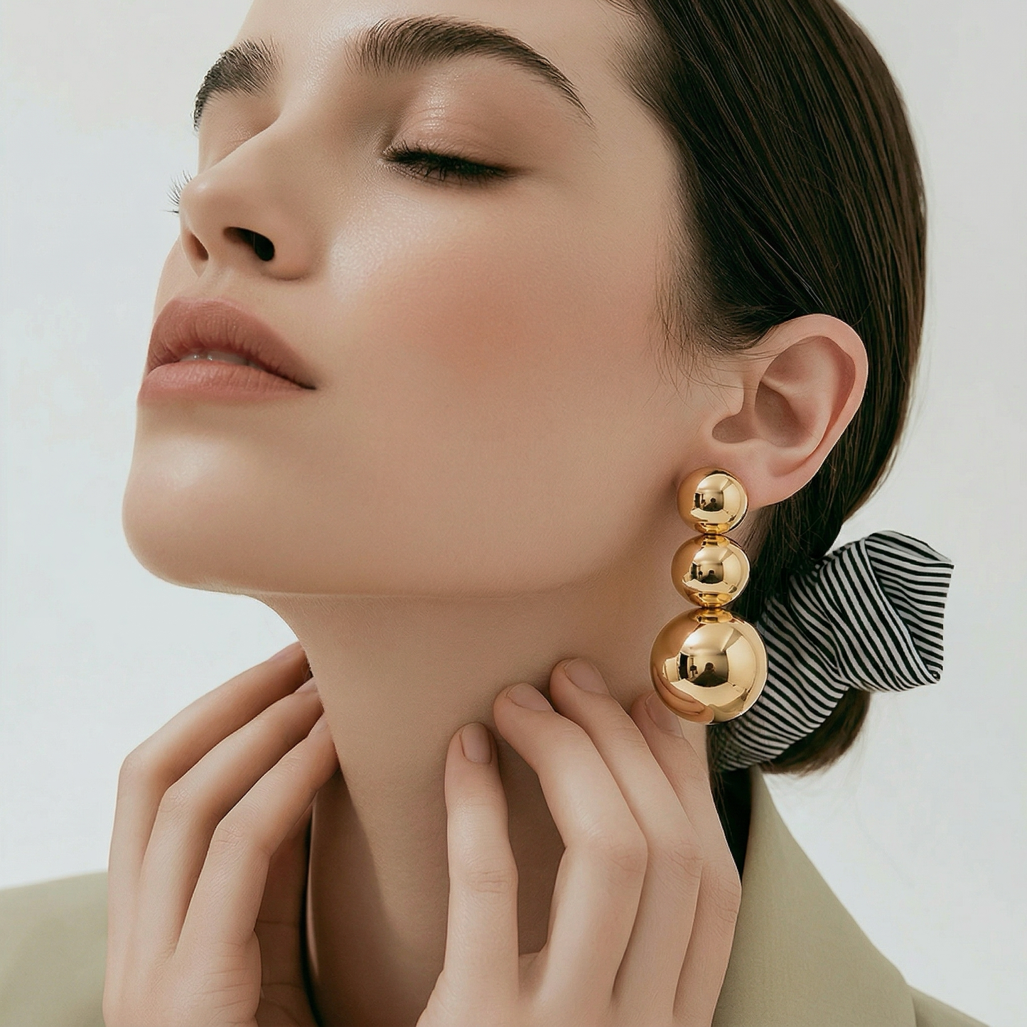 Chunky Elegant Earrings – Stainless Steel & Gold Plated