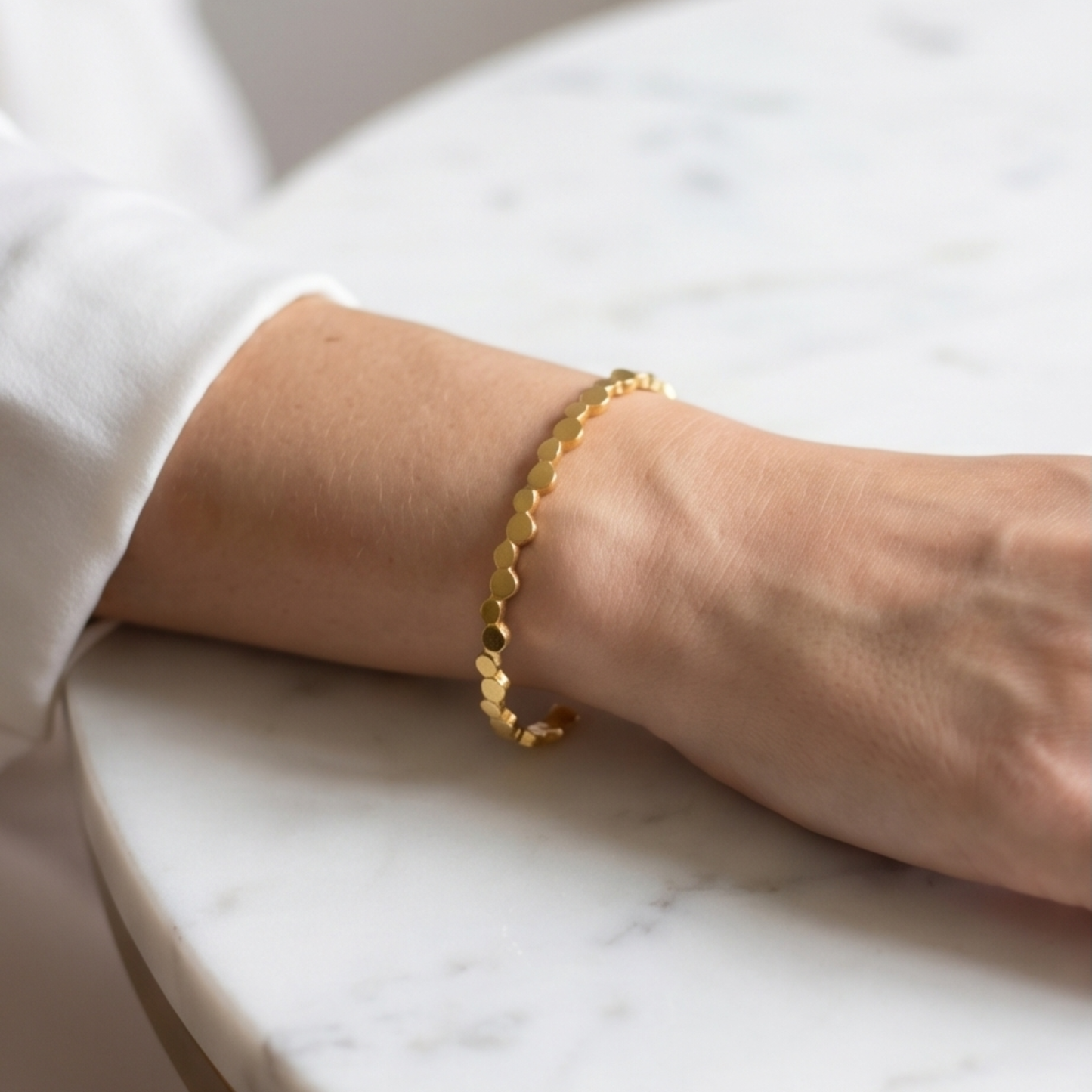 Open Adjustable Round Cuff Bracelet