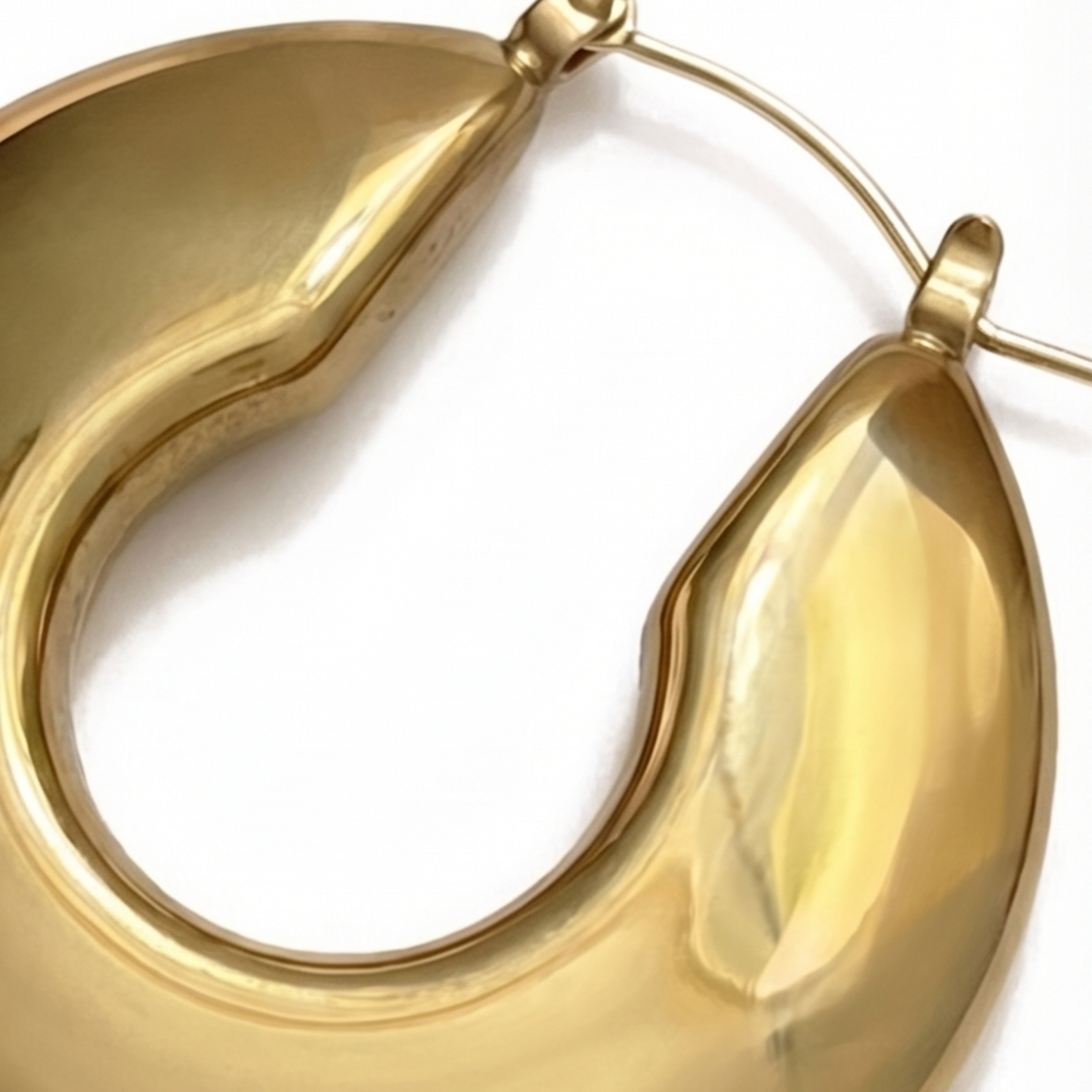 Stainless Steel Chunky Hoop Earrings