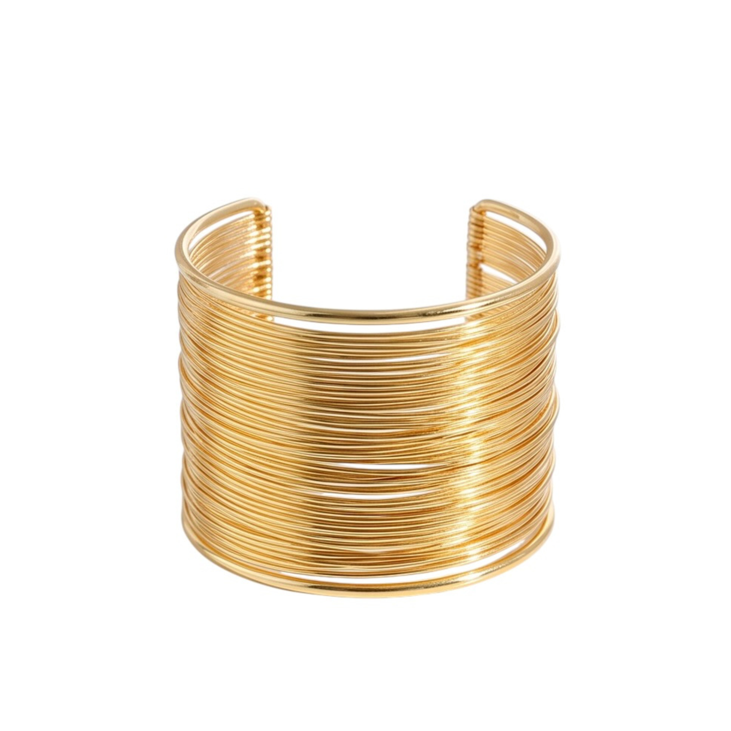 Gold Plated Open Bangle Bracelet