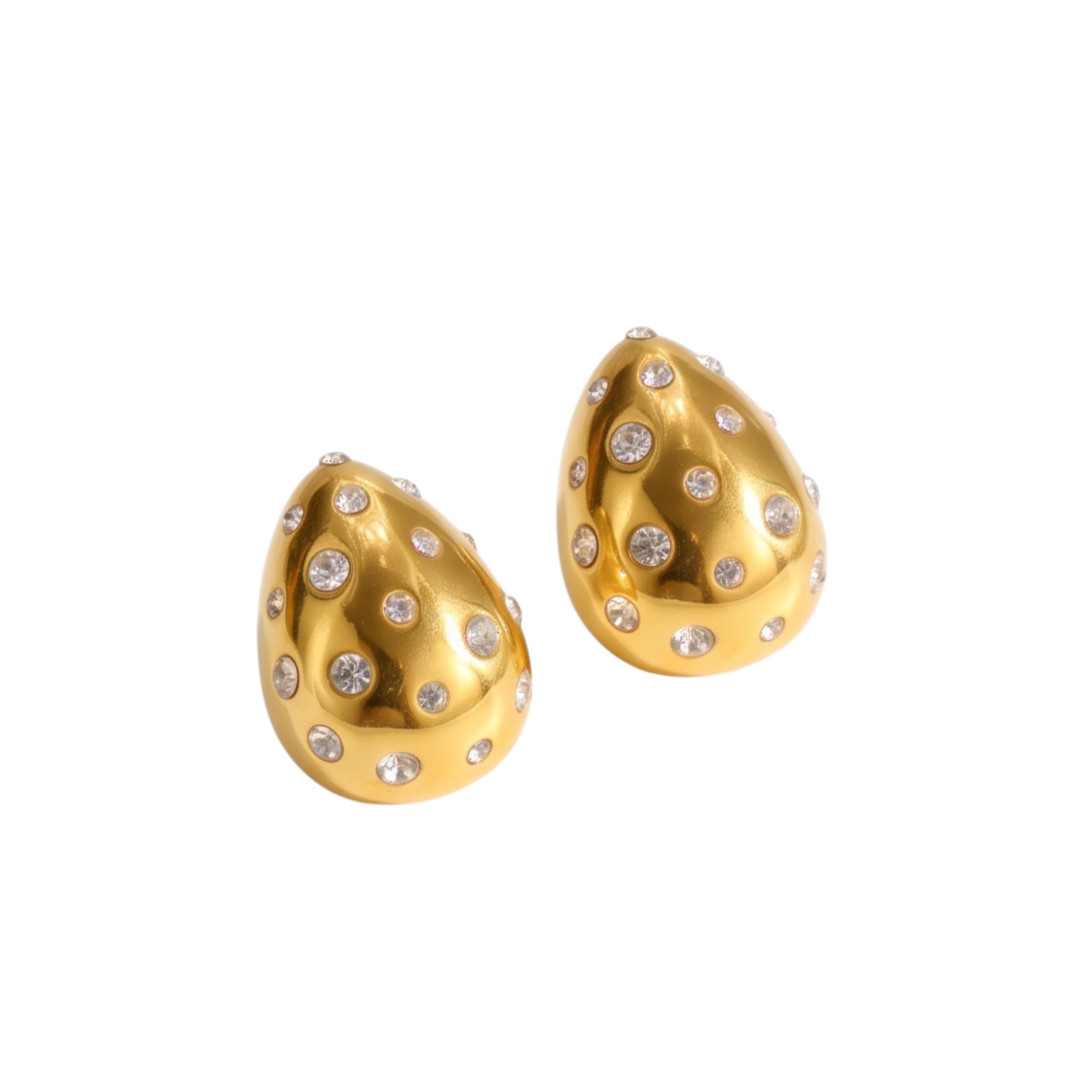 Stainless steel-18K Gold Plated Drop Earrings
