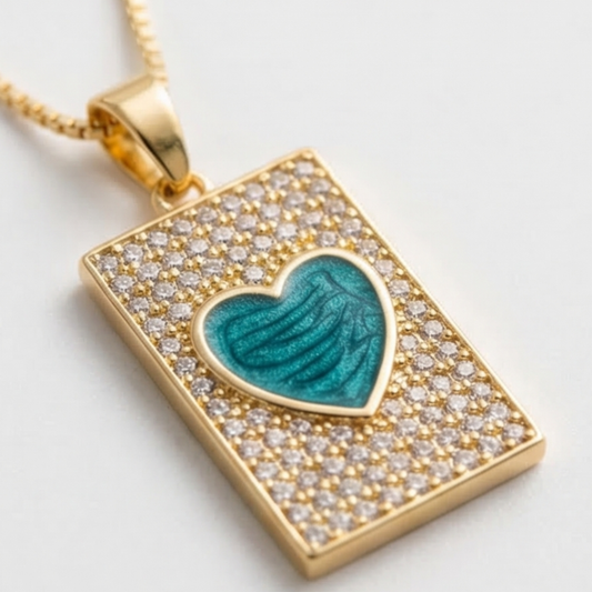 Gold-Plated Heart Pendant Necklace