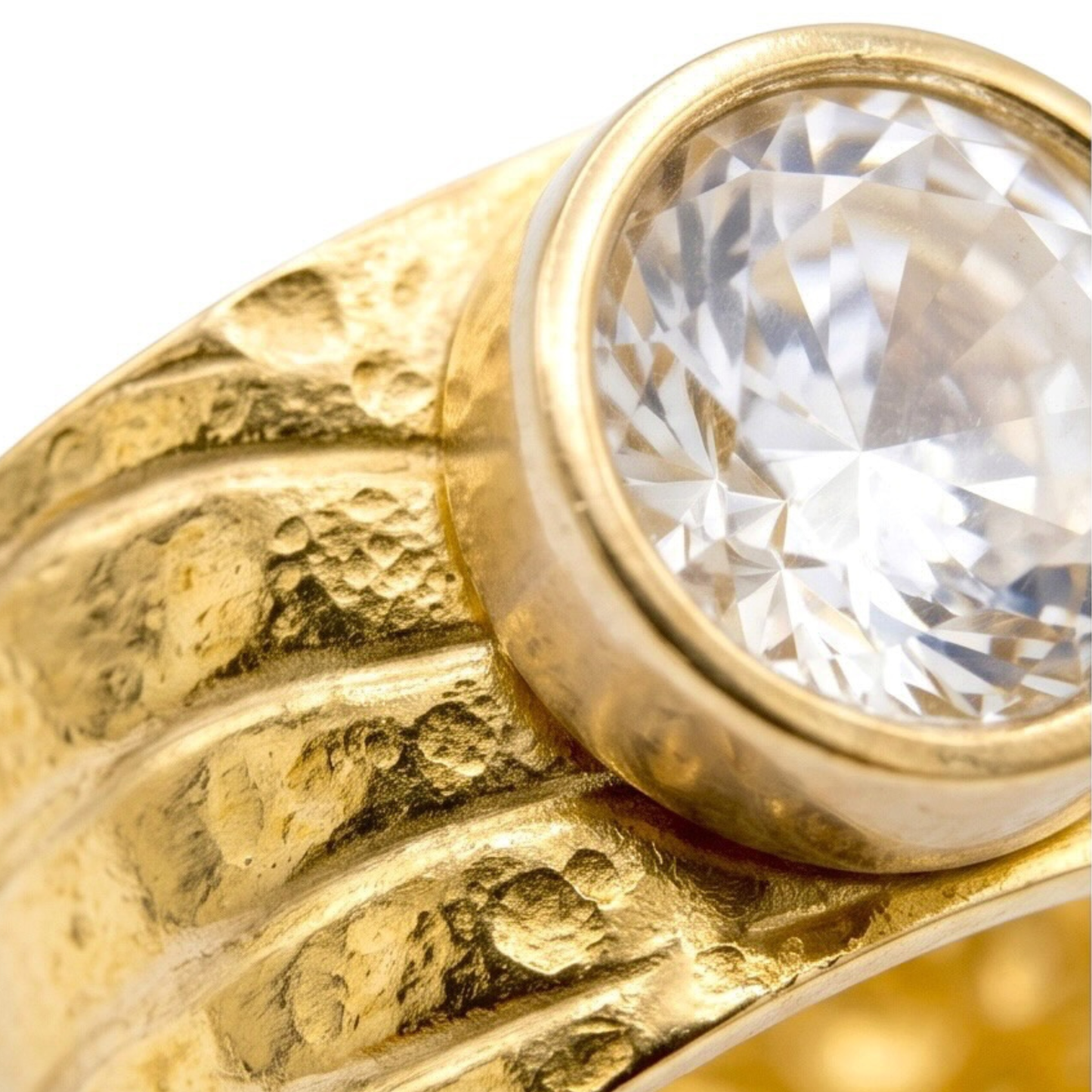 Stainless steel-18k gold plated Open Ring