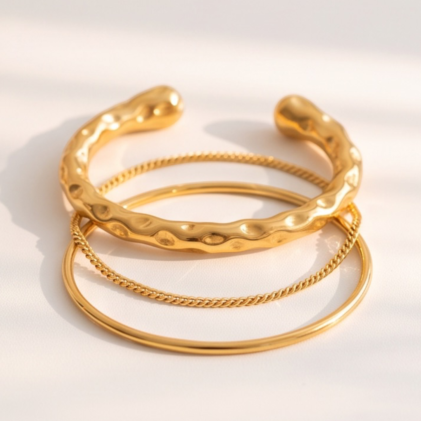 18k Gold Plated-stainless steel Cuff Bracelet