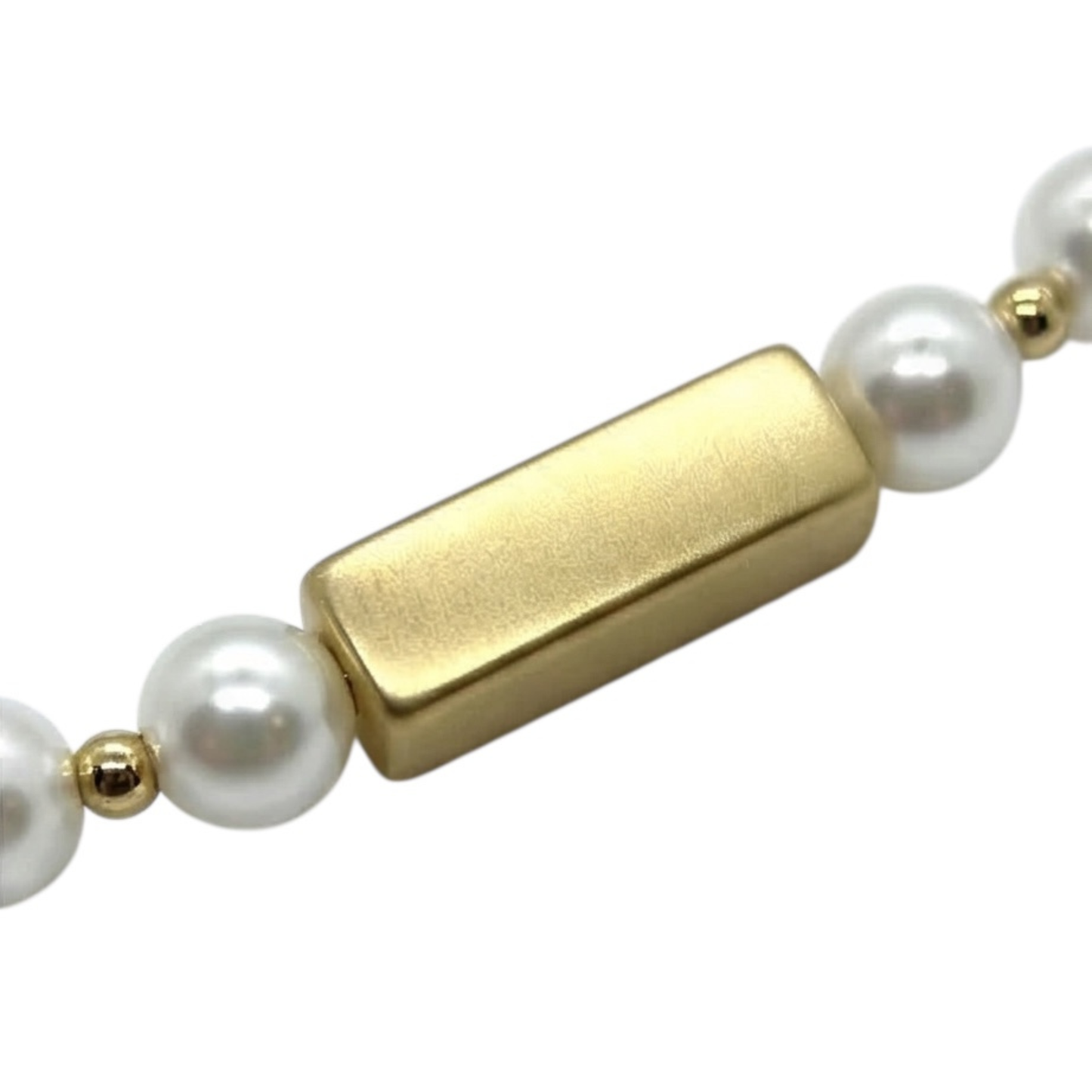 Stainless steel 14k gold plated Pearl Imitation Necklace