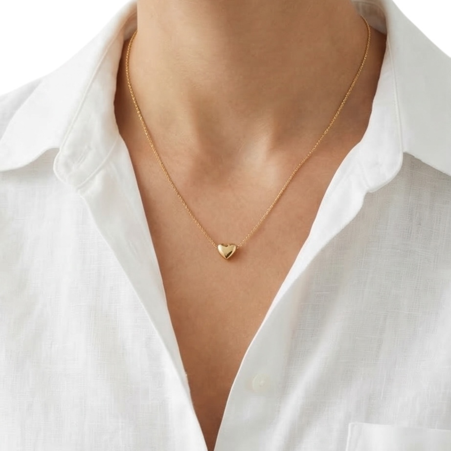 Stainless steel heart  pendant chain