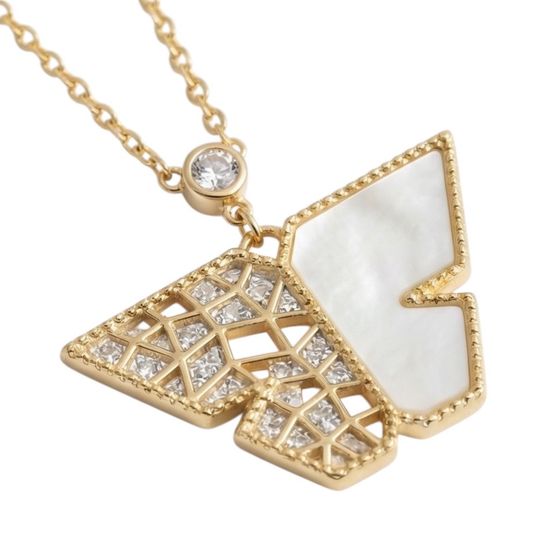 18k Gold Plated Chain with Butterfly Pendant