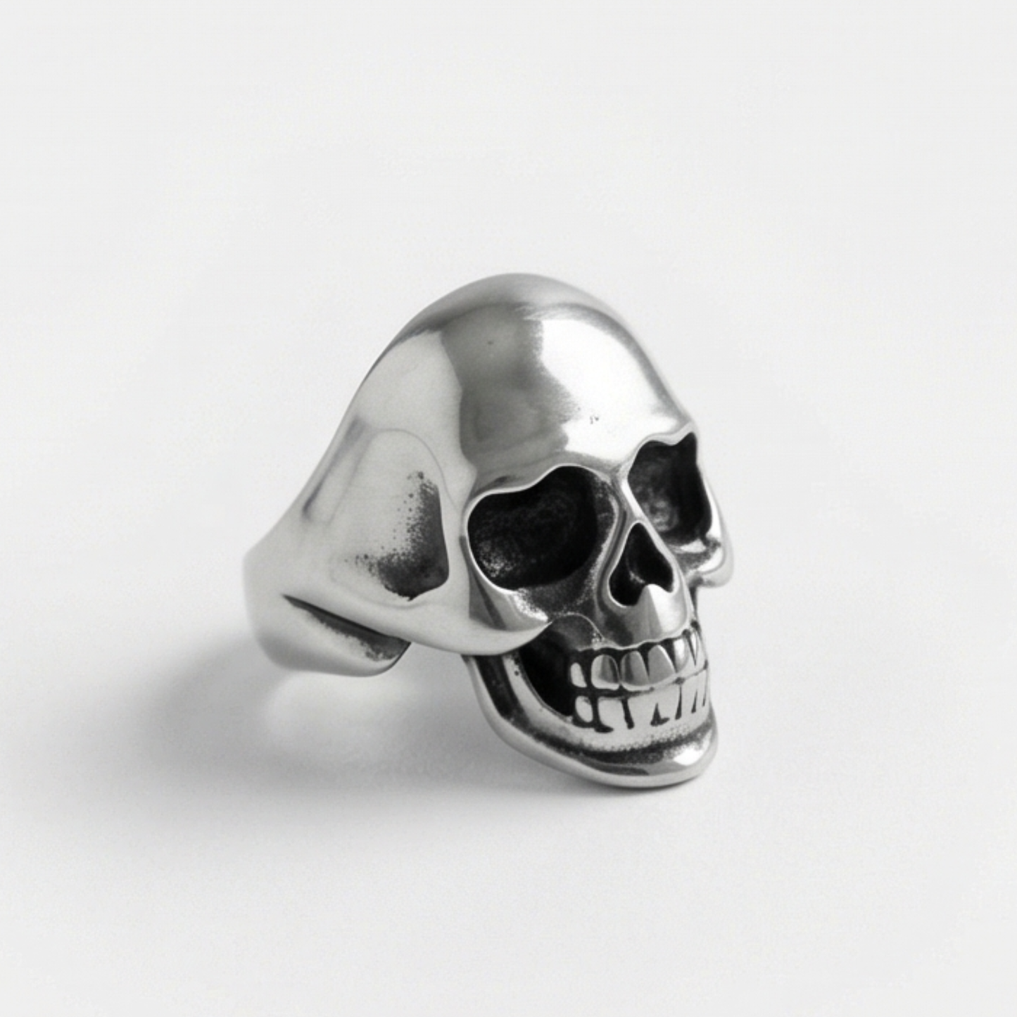 Men's stainless steel skull ring