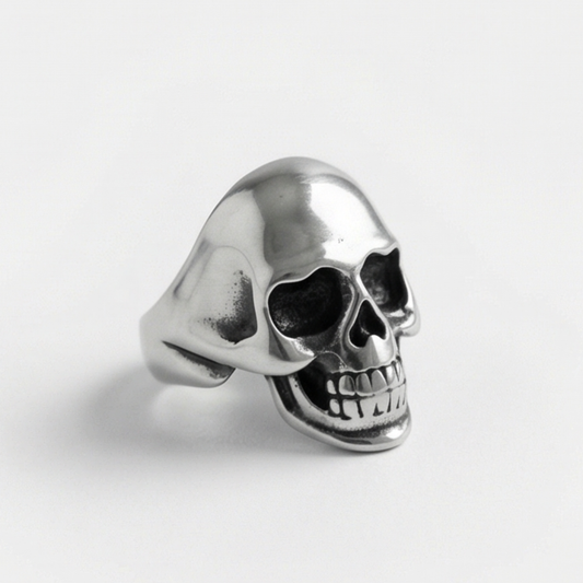 Men's stainless steel skull ring