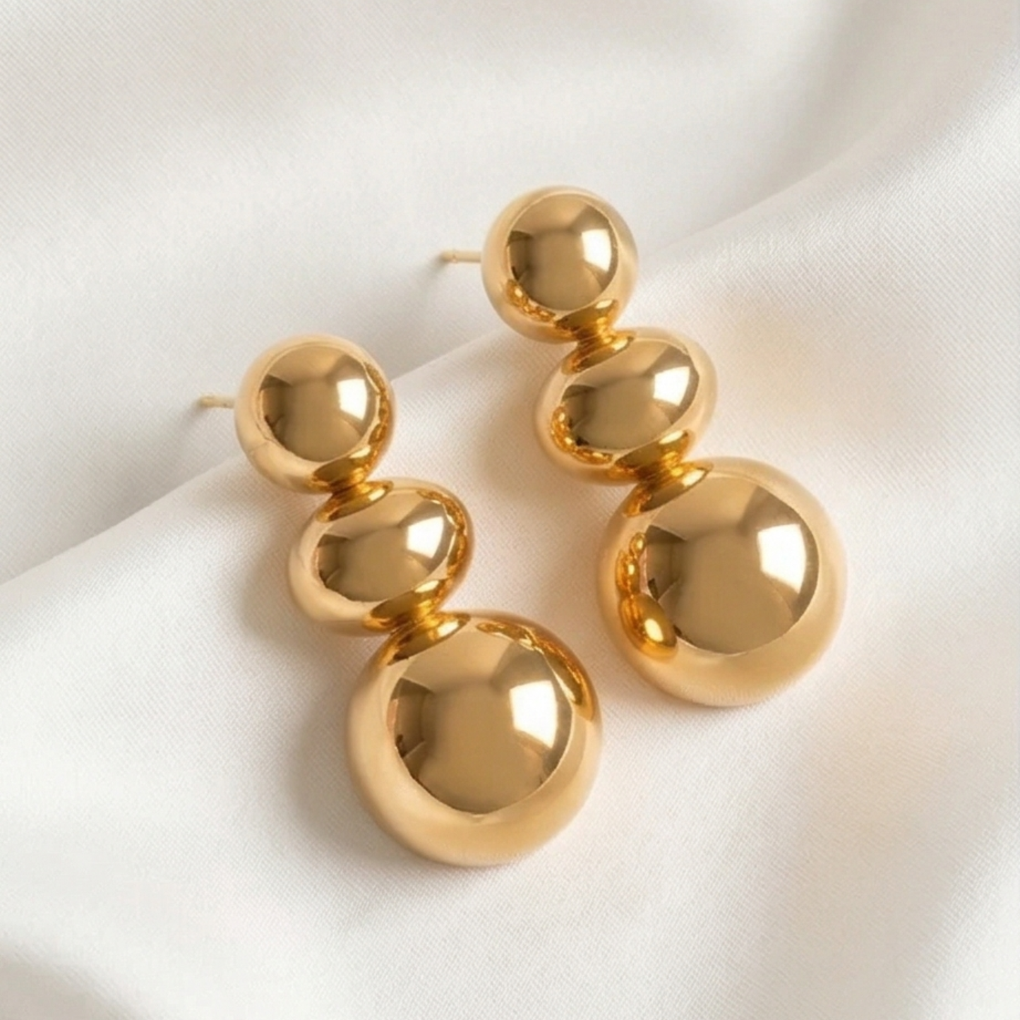 Chunky Elegant Earrings – Stainless Steel & Gold Plated