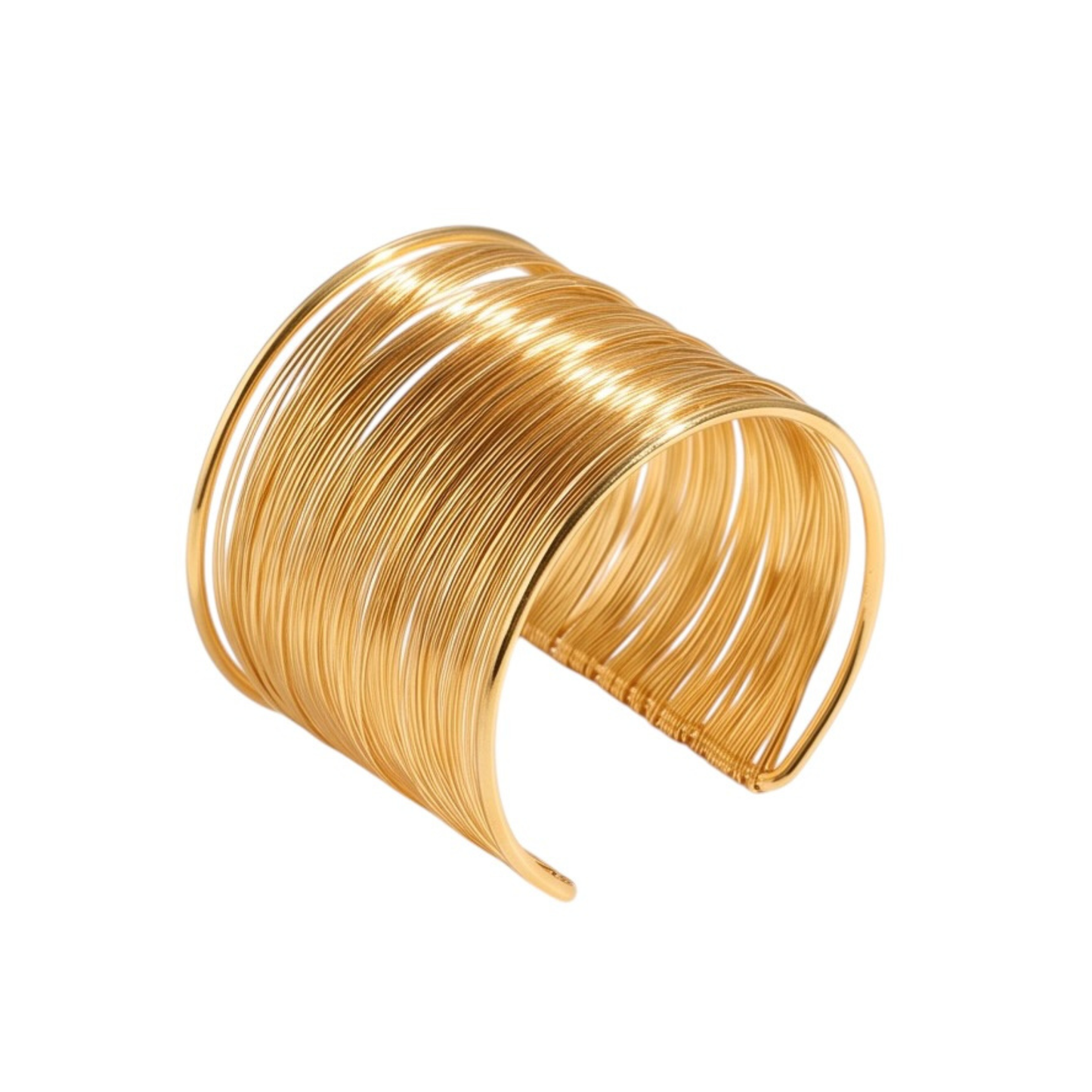 Gold Plated Open Bangle Bracelet