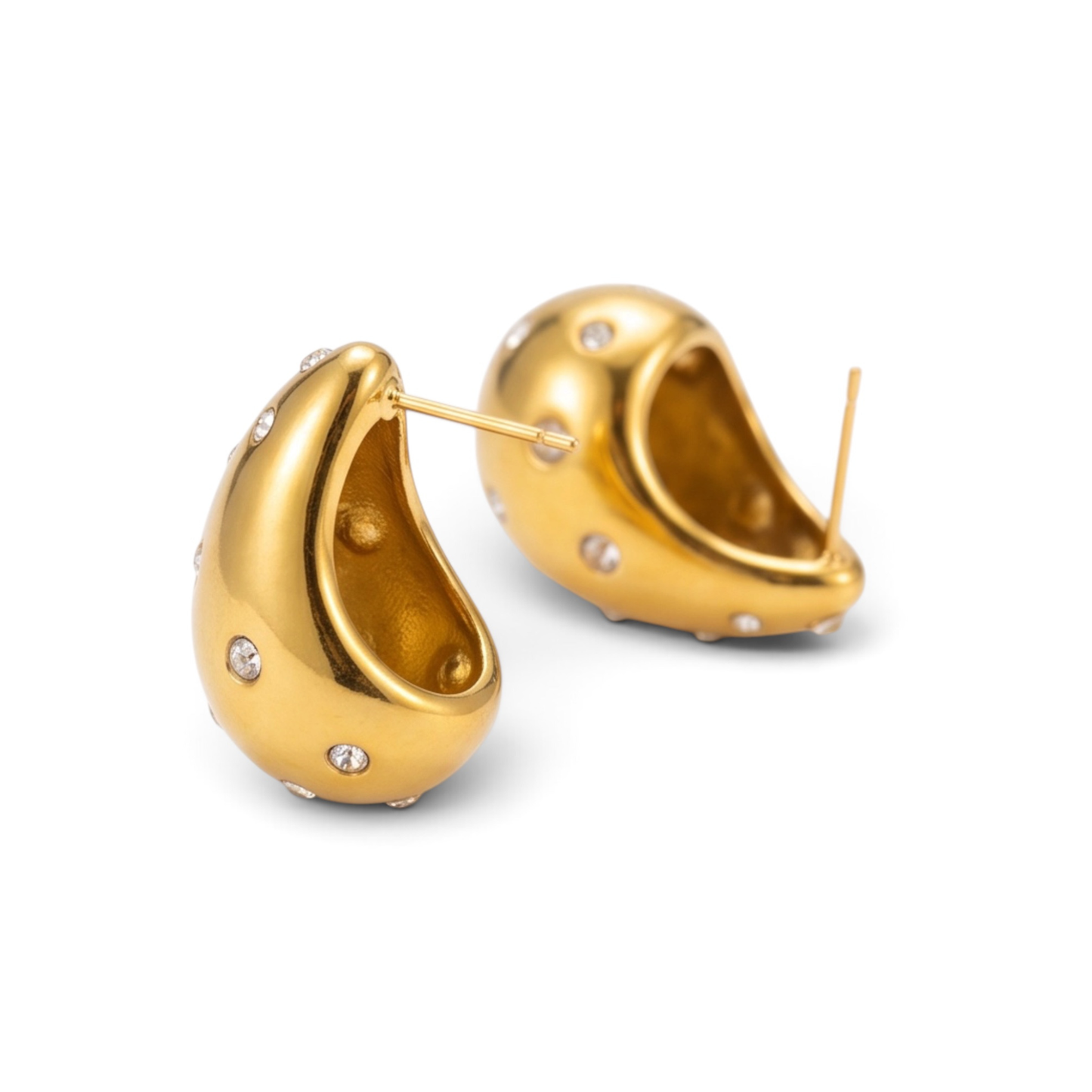 Stainless steel-18K Gold Plated Drop Earrings