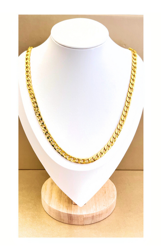 Trendy Men's Chain – 18K Gold-Plated Urban Style