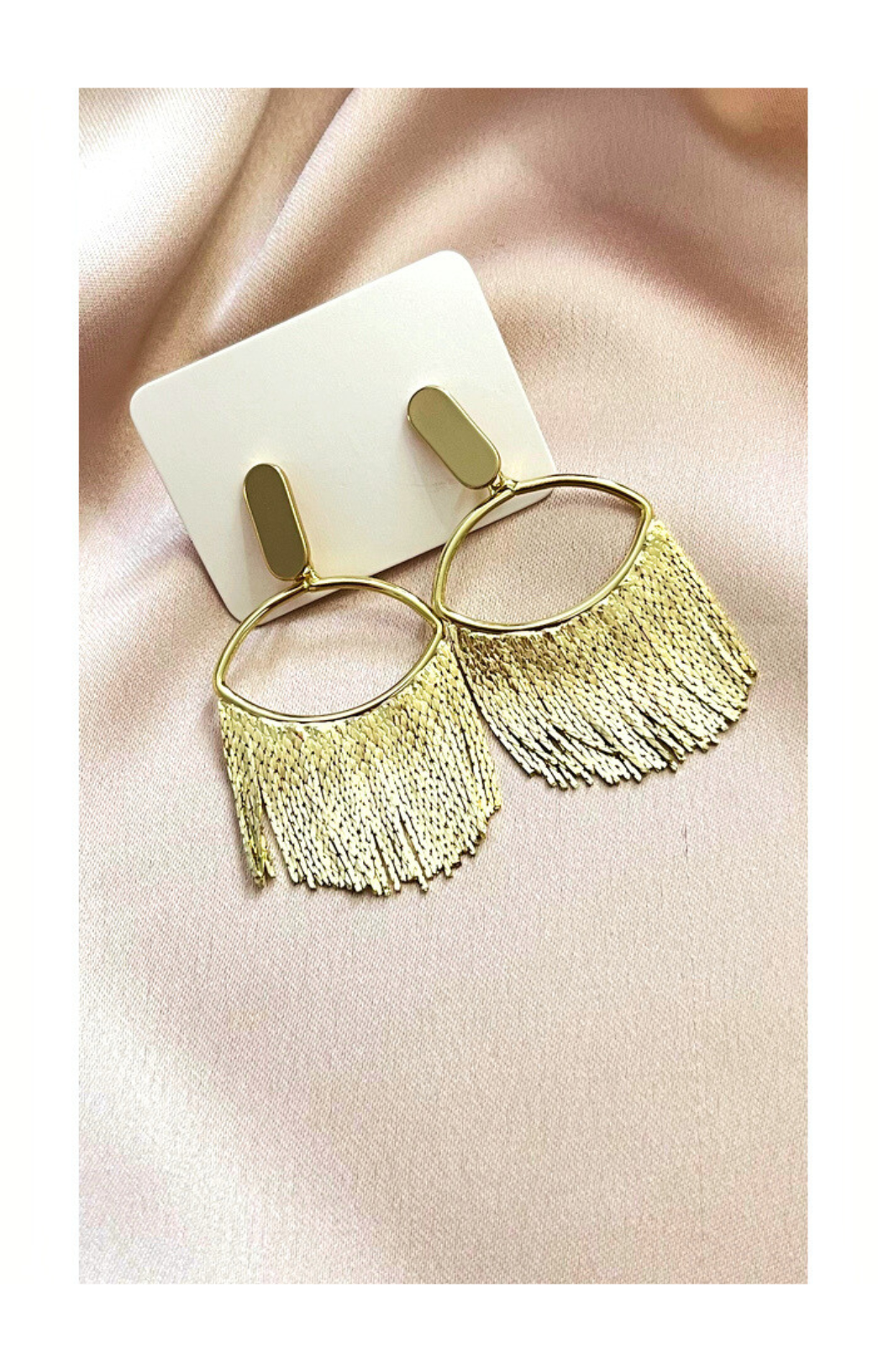 Chandelier Style Earrings, 18k Gold Plated, Copper Base