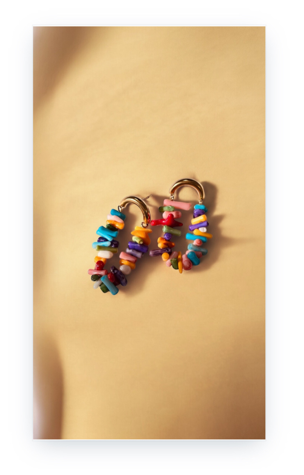 Colorful Natural Stone Boho Earrings