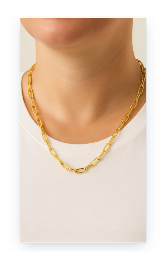 18k Gold plated Stainless steel Chain Necklace